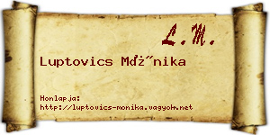 Luptovics Mónika névjegykártya