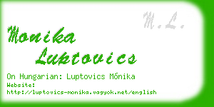 monika luptovics business card